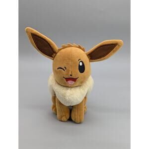 Pokémon Game Freak 2023 Winking Eevee Pokemon Plush 8" Stuffed Animal